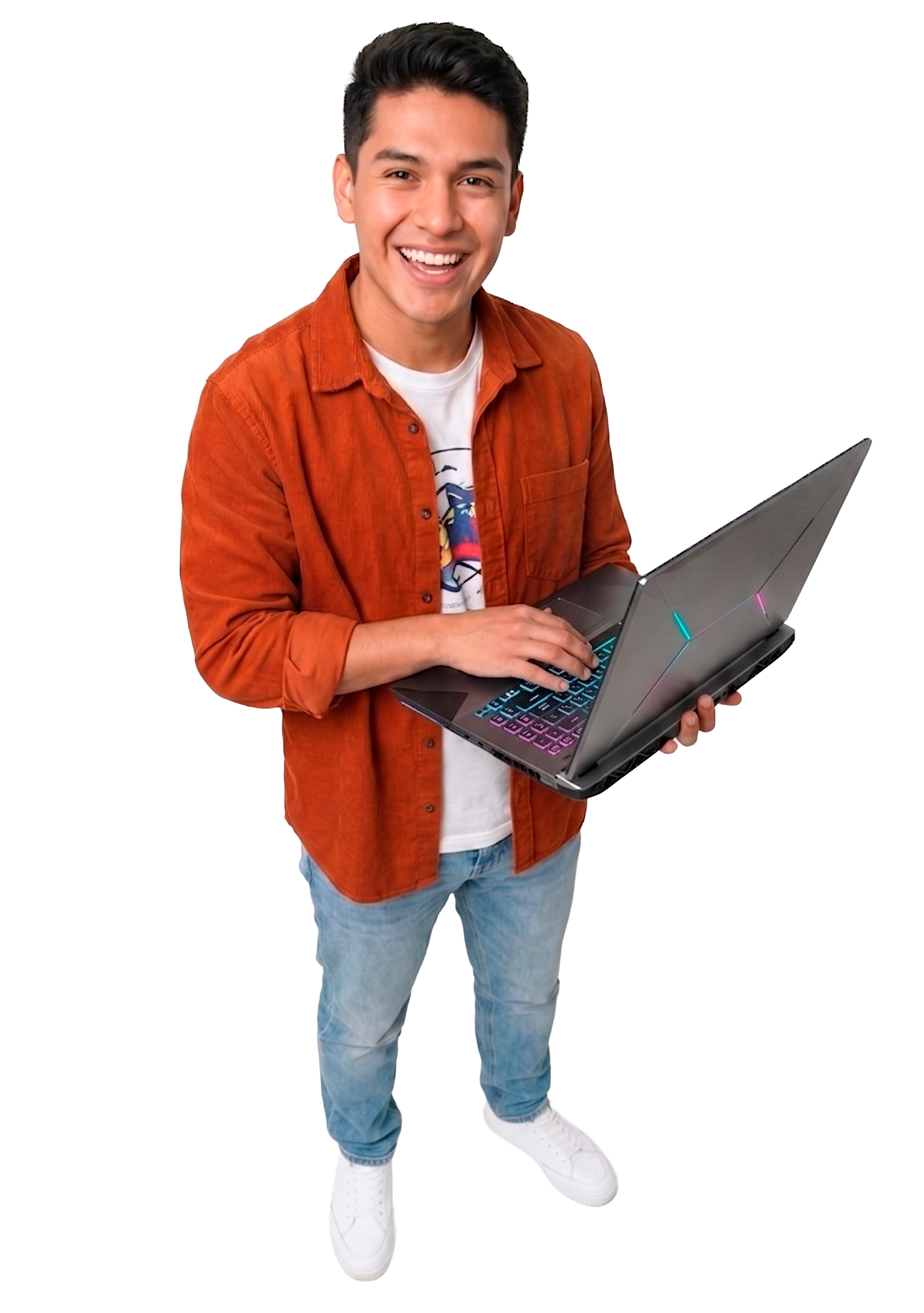Gamer jogando online com internet fibra óptica de baixa latência da NORT Telecom